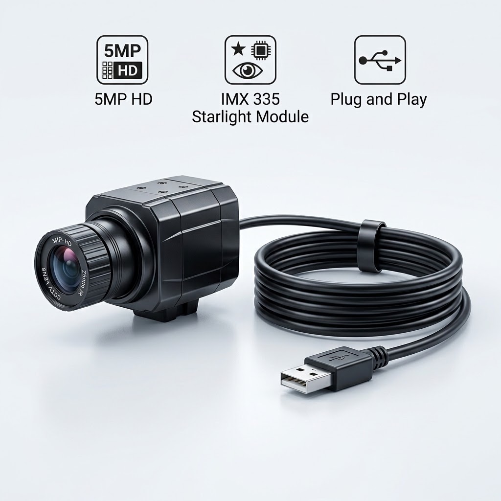 Pi Camera Cable - Telecamera USB 5MP/1080P IMX335 con obiettivo