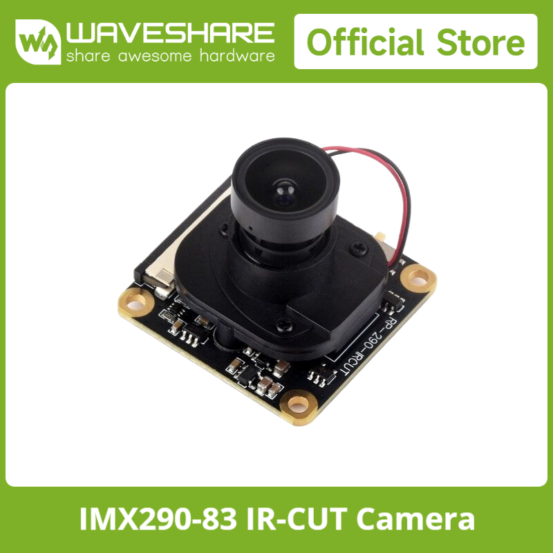 Raspberry Pi Global Shutter Camera Imx296 - Fotocamera Waveshare IMX290-83 IR-CUT, Sensore Starlight,